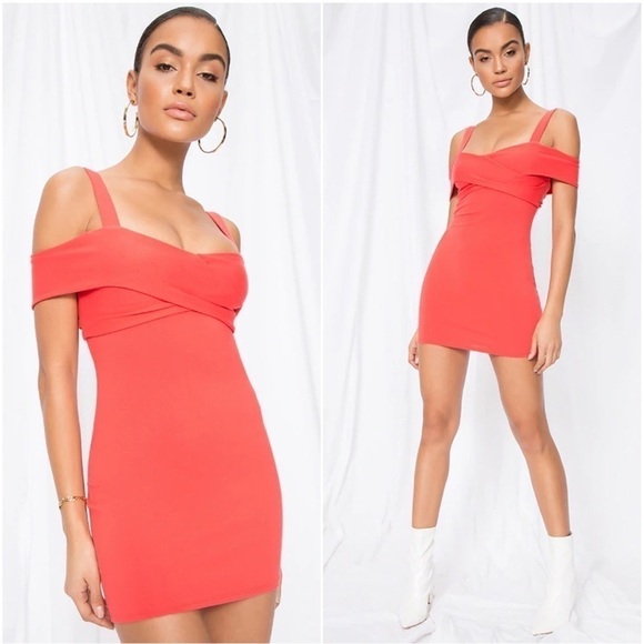 SUPERDOWN Evie Cold Shoulder Mini Dress - Picture 1 of 4